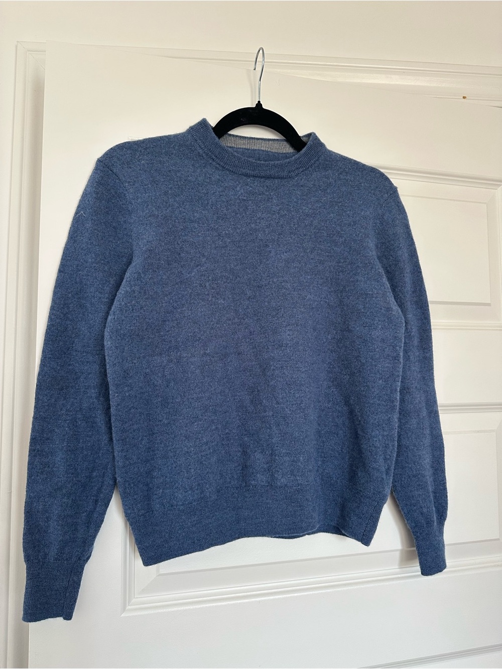 Christian Lacroix Women's Merino Wool Dusty Blue Crewneck Sweater